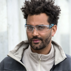 Lunettes Rush+ incolores anti-rayures et anti-buée Noir/bleu