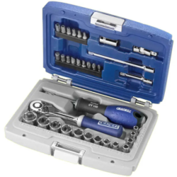 COFFRET DE DOUILLES ET VISSAGES 1/4 EXPERT (coffret 34 pcs)