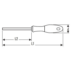 TOURNEVIS PLAT ISOLE 1000V 4,0x100mm EXPERT