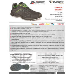 Chaussure basse Typhoon cuir nubuck S3 SRC Noir