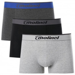 Lot de 3 boxers Noir Gris moyen Gris clair