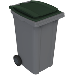 CONTENEUR ROULANT 240L GRIS/ VERT