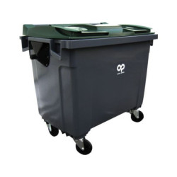 CONTENEUR ROULANT 660L GRIS /VERT