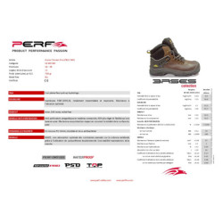 Chaussure haute PB1C Huron Torsion Pro S3 WR SRC Brown
