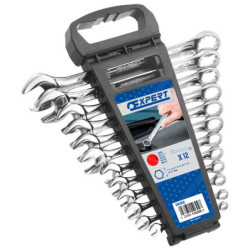 JEU DE 12 CLES MIXTES EXPERT 7-24mm sur rack de rangement