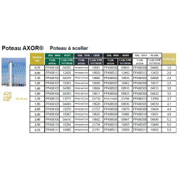 POTEAU A SCELLER AXOR HAUT 2,00m VERT 6005