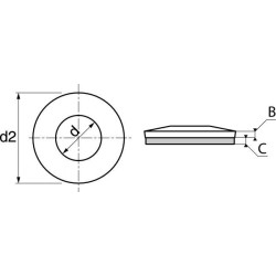 ROND D'ETANCHEITE ZN 16X5,5/6,3 BOITE DE 250 PCS