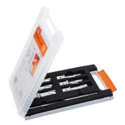 COFFRET DE 6 FRAISES CARBURE Ø12 A 22mm PROFONFEUR DE COUPE 35mm EMMANCHEMENT QUICKIN