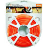FIL DE COUPE CARRE NYLON ORANGE Ø2.4mm x 86m BOBINE
