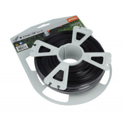 FIL DE COUPE CARRE NYLON NOIR Ø3.3mm x 40m BOBINE