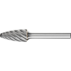 FRAISE S/TIGE OGIVE BOUT ARRONDI HM 12X25 RBF 1225/6 INOX