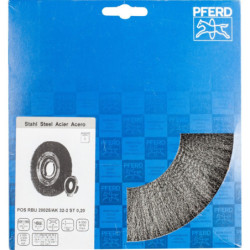 BROSSE PLATE 150X25 FIL ST 0.20 ACIER POS RBU 15025/AK32-2
