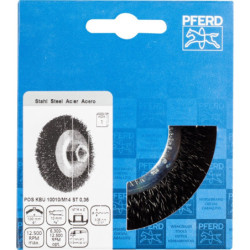 BROSSE CONIQUE 100 M14 FIL ACIER ST0.35 POS KBU 10010/M14