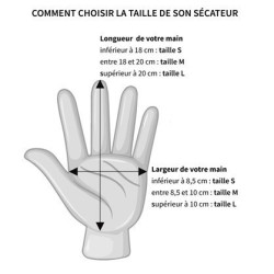 SECATEUR ARSVS-8XZ, S, 20 mm rouge/gris