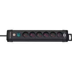 MULTIPRISE PREMIUM PLUS 6 PRISES NOIR