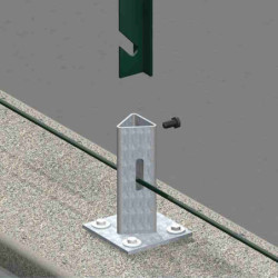 PLATINE POUR PIQUET T30 VERT PLASTIFIE