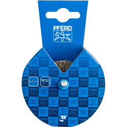 Brosse métallique plate sur tige 6 mm fil Inox RBU