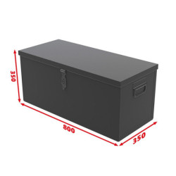 COFFRE DE CHANTIER AVEC PLATEAU 1000 X 480 X 365