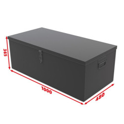 COFFRE DE CHANTIER AVEC PLATEAU 1000 X 480 X 365