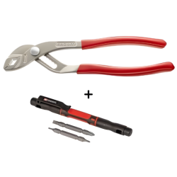 PINCE MULTIPRISE STANDARD 250mm AVEC TOURNEVIS STYLO '4EN1'