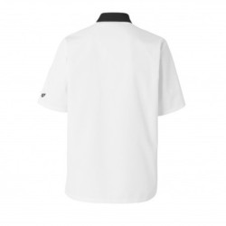 VESTE CUISINE HOMME MC AJIK Blanc/ Noir